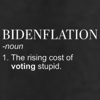 Bidenflation The Rising Cost Of Voting Stupid Biden Flation 7 Panel Mesh Trucker Snapback Hat