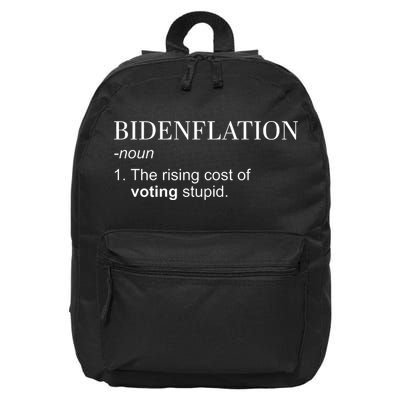 Bidenflation The Rising Cost Of Voting Stupid Biden Flation 16 in Basic Backpack