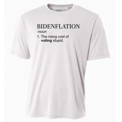 Bidenflation The Rising Cost Of Voting Stupid Biden Flation Cooling Performance Crew T-Shirt