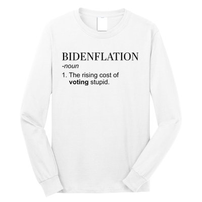 Bidenflation The Rising Cost Of Voting Stupid Biden Flation Long Sleeve Shirt