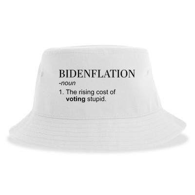 Bidenflation The Rising Cost Of Voting Stupid Biden Flation Sustainable Bucket Hat