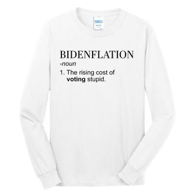 Bidenflation The Rising Cost Of Voting Stupid Biden Flation Tall Long Sleeve T-Shirt