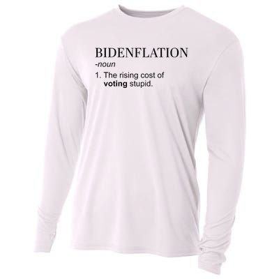 Bidenflation The Rising Cost Of Voting Stupid Biden Flation Cooling Performance Long Sleeve Crew