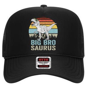 Bigbrosaurus T Rex Dino Big Bro Saurus Brother Dinosaur High Crown Mesh Back Trucker Hat