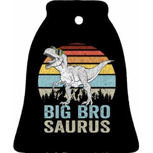 Bigbrosaurus T Rex Dino Big Bro Saurus Brother Dinosaur Ceramic Bell Ornament