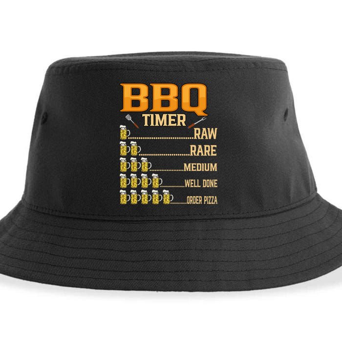 BBQ Timer Raw Rare Medium Well Done Grill Lovers Sustainable Bucket Hat