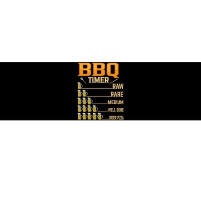 BBQ Timer Raw Rare Medium Well Done Grill Lovers Bumper Sticker