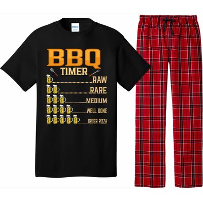 BBQ Timer Raw Rare Medium Well Done Grill Lovers Pajama Set