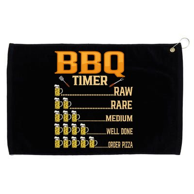 BBQ Timer Raw Rare Medium Well Done Grill Lovers Grommeted Golf Towel