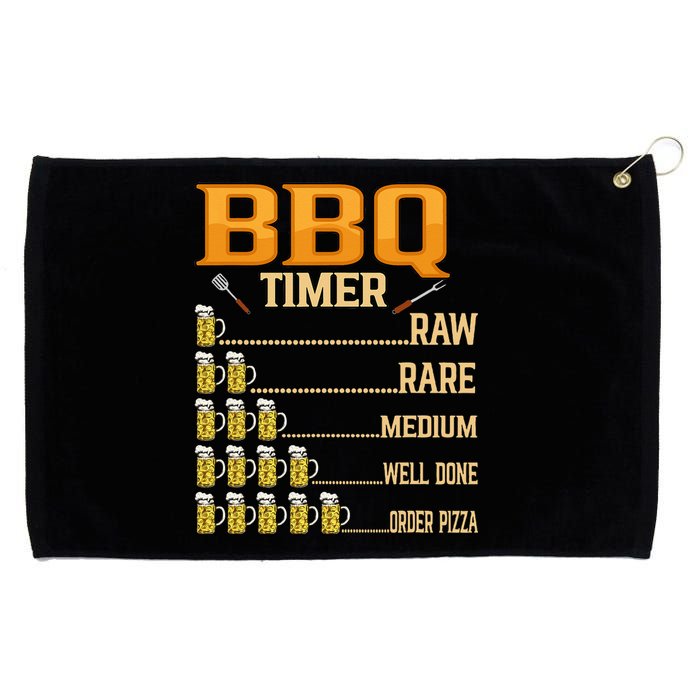 BBQ Timer Raw Rare Medium Well Done Grill Lovers Grommeted Golf Towel