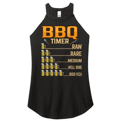 BBQ Timer Raw Rare Medium Well Done Grill Lovers Women’s Perfect Tri Rocker Tank