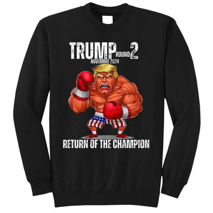 Boxe Trump Round 2 Return Of Trump Proud Trump Supporter Sweatshirt