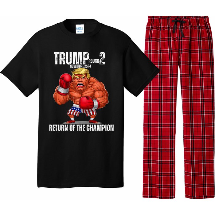 Boxe Trump Round 2 Return Of Trump Proud Trump Supporter Pajama Set