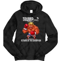 Boxe Trump Round 2 Return Of Trump Proud Trump Supporter Tie Dye Hoodie