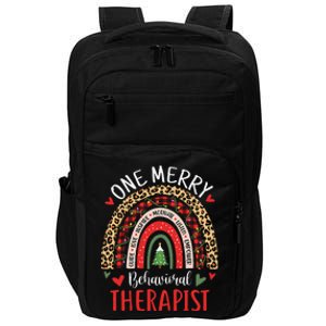 Behavioral Therapist Rainbow Christmas ABA Therapy Impact Tech Backpack