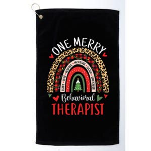 Behavioral Therapist Rainbow Christmas ABA Therapy Platinum Collection Golf Towel