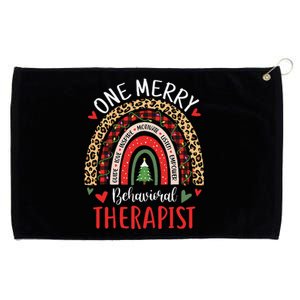 Behavioral Therapist Rainbow Christmas ABA Therapy Grommeted Golf Towel