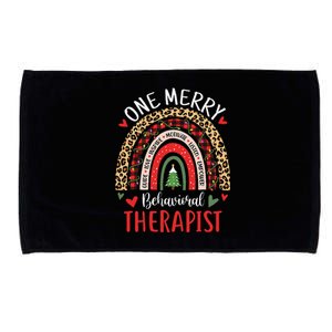 Behavioral Therapist Rainbow Christmas ABA Therapy Microfiber Hand Towel