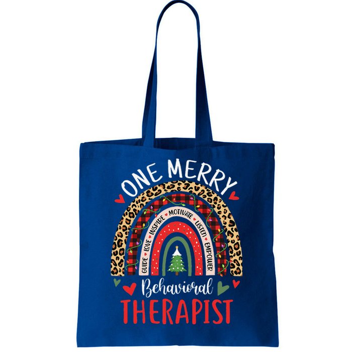 Behavioral Therapist Rainbow Christmas ABA Therapy Tote Bag