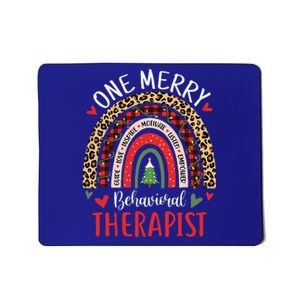 Behavioral Therapist Rainbow Christmas ABA Therapy Mousepad