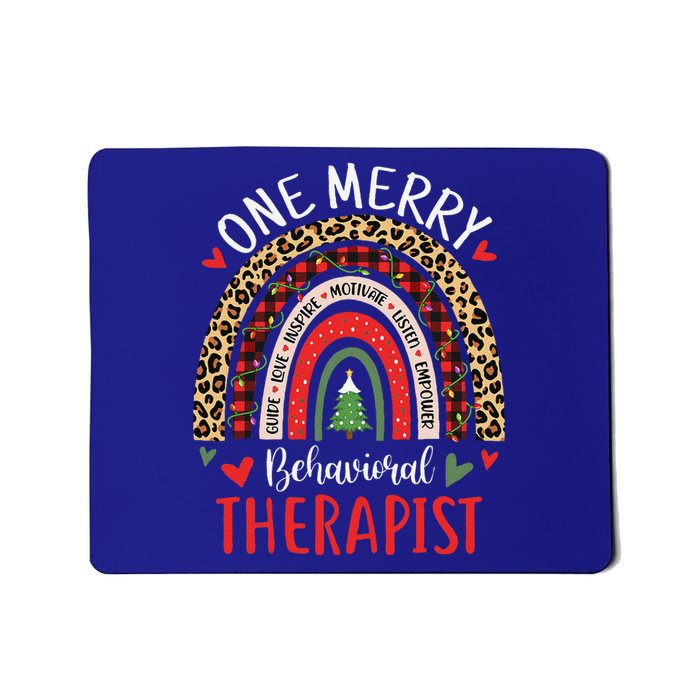 Behavioral Therapist Rainbow Christmas ABA Therapy Mousepad