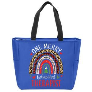 Behavioral Therapist Rainbow Christmas ABA Therapy Zip Tote Bag