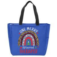 Behavioral Therapist Rainbow Christmas ABA Therapy Zip Tote Bag