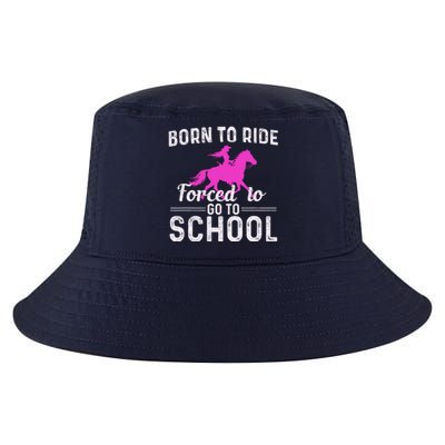 Born To Ride Forced To Go To School Funny Gift Cool Comfort Performance Bucket Hat