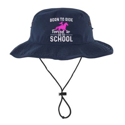 Born To Ride Forced To Go To School Funny Gift Legacy Cool Fit Booney Bucket Hat