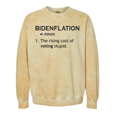 Bidenflation The Rising Cost Of Voting Stupid Colorblast Crewneck Sweatshirt