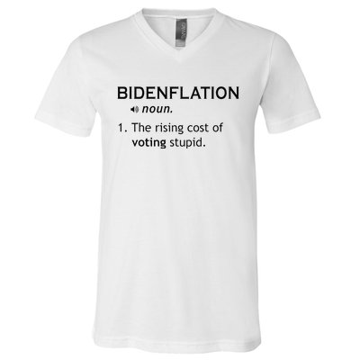 Bidenflation The Rising Cost Of Voting Stupid V-Neck T-Shirt