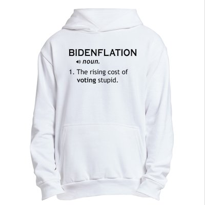 Bidenflation The Rising Cost Of Voting Stupid Urban Pullover Hoodie