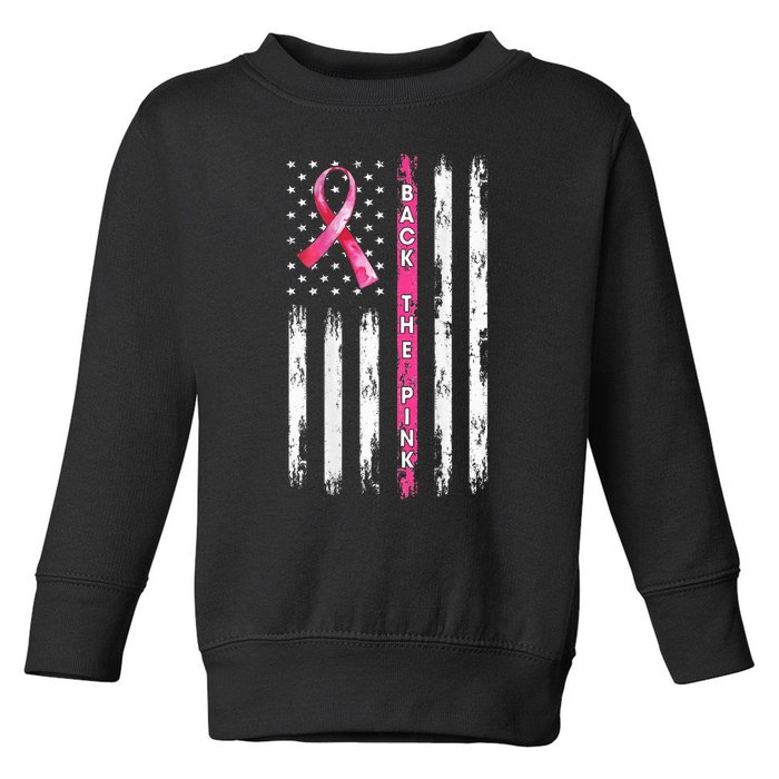 Back The Ribbon Breast Cancer Awareness Toddler Sweatshirt