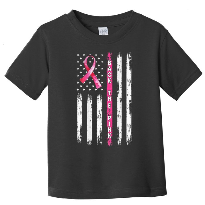 Back The Ribbon Breast Cancer Awareness Toddler T-Shirt