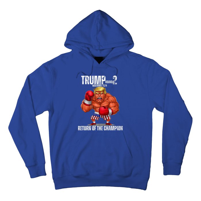 Boxe Trump Round 2 Return Of Trump Proud Trump Supporter Hoodie