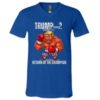 Boxe Trump Round 2 Return Of Trump Proud Trump Supporter V-Neck T-Shirt