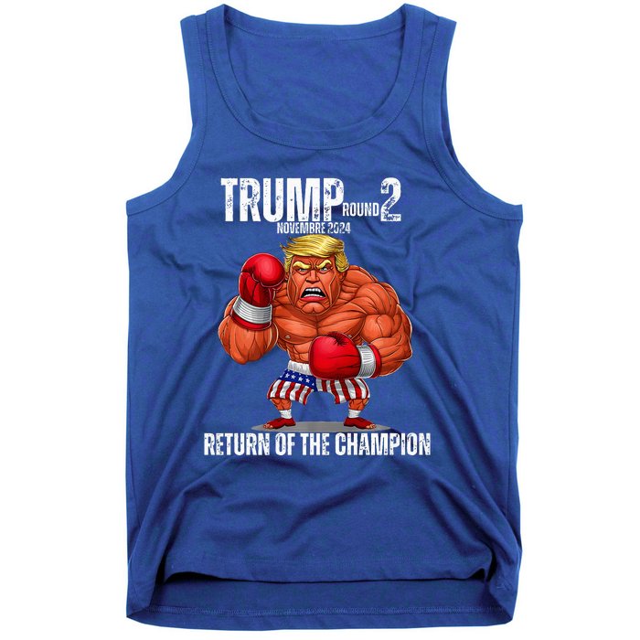 Boxe Trump Round 2 Return Of Trump Proud Trump Supporter Tank Top