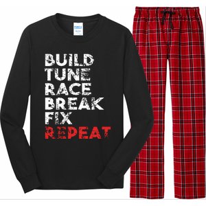 Build Tune Race Break Fix Repeat Men Car Long Sleeve Pajama Set