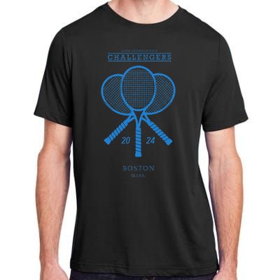 Blue Tennis Rackets Challengers Movie Adult ChromaSoft Performance T-Shirt