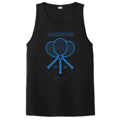 Blue Tennis Rackets Challengers Movie PosiCharge Competitor Tank