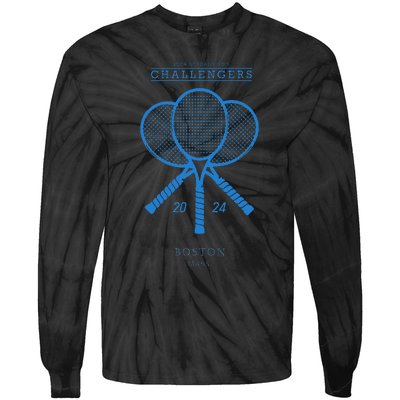 Blue Tennis Rackets Challengers Movie Tie-Dye Long Sleeve Shirt