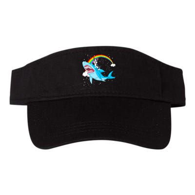 Boston Terrier Riding Shark Visor