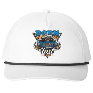 Born To Ride Fast Cars Snapback Five-Panel Rope Hat