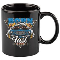 Born To Ride Fast Cars 11oz C Handle Ceramic Mug