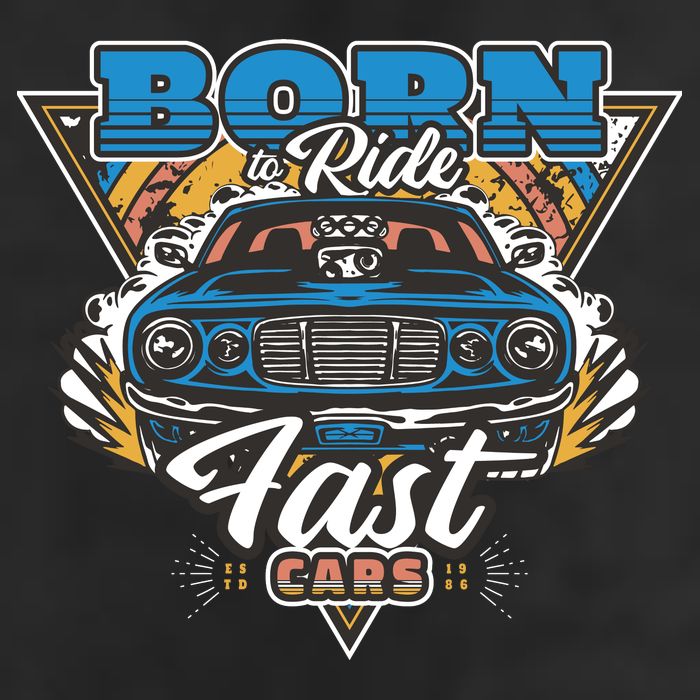 Born To Ride Fast Cars 11oz C Handle Ceramic Mug