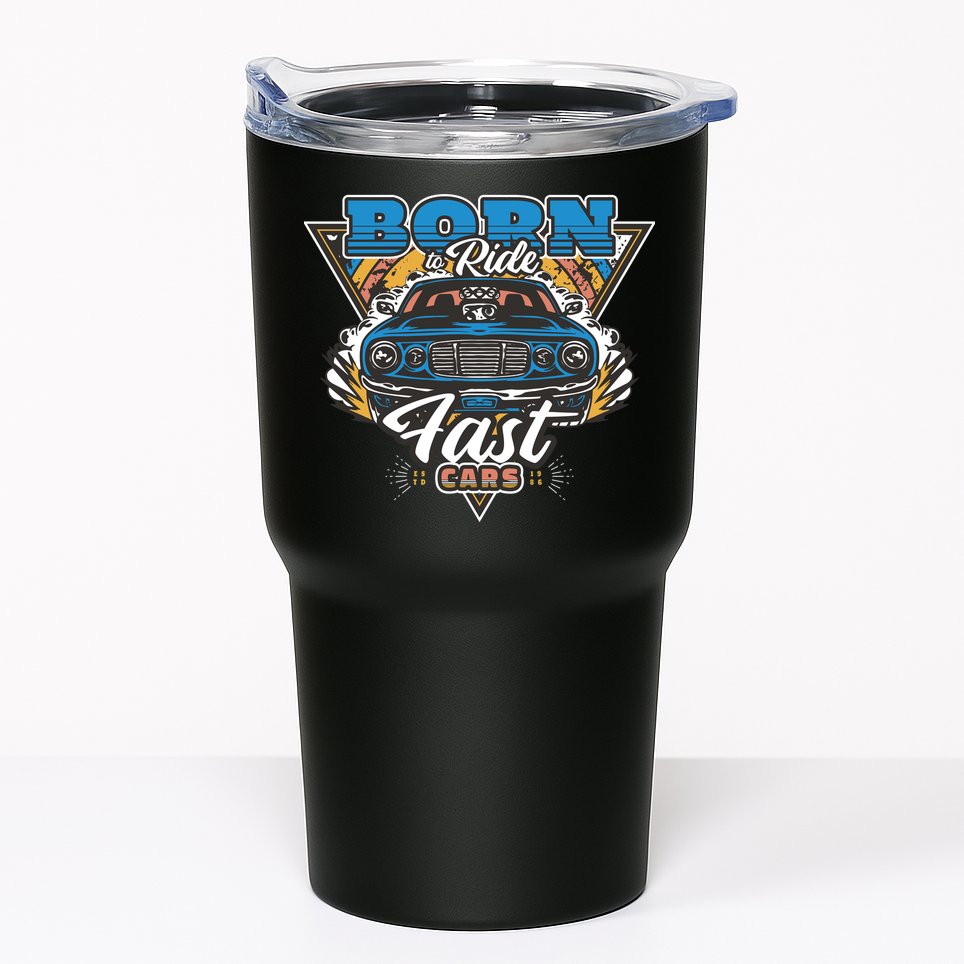 Born To Ride Fast Cars Tumbler