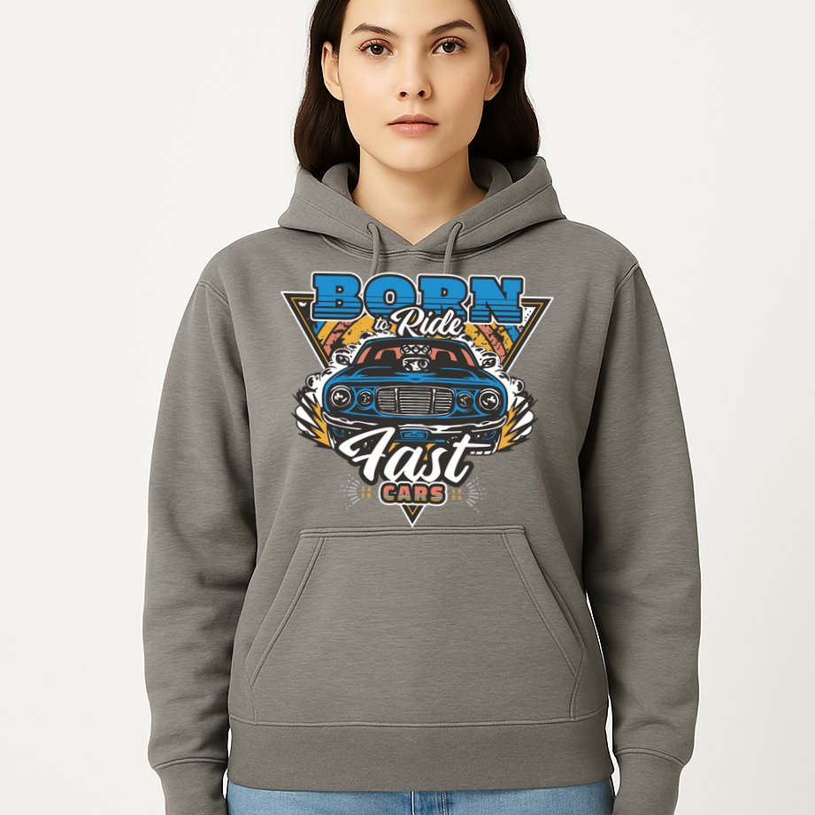 Born To Ride Fast Cars Hoodie