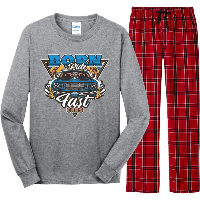 Born To Ride Fast Cars Long Sleeve Pajama Set