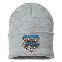 Born To Ride Fast Cars Sustainable Knit Beanie