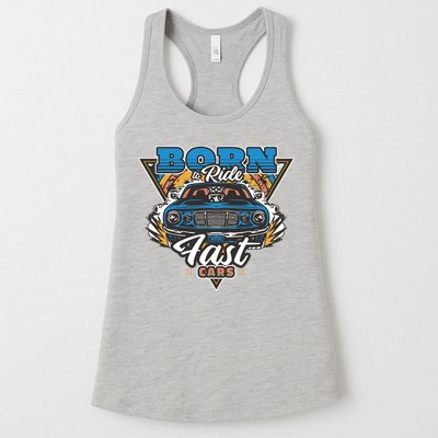 Born To Ride Fast Cars Womens Tank Top